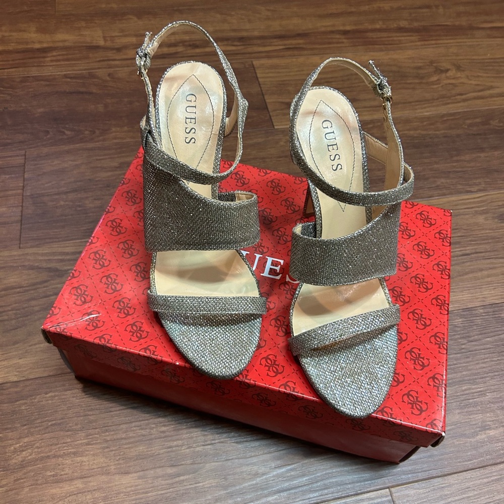 Guess Silvery Gold tone Elegant Heels